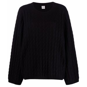 Toteme - Black Cable Knit Sweater